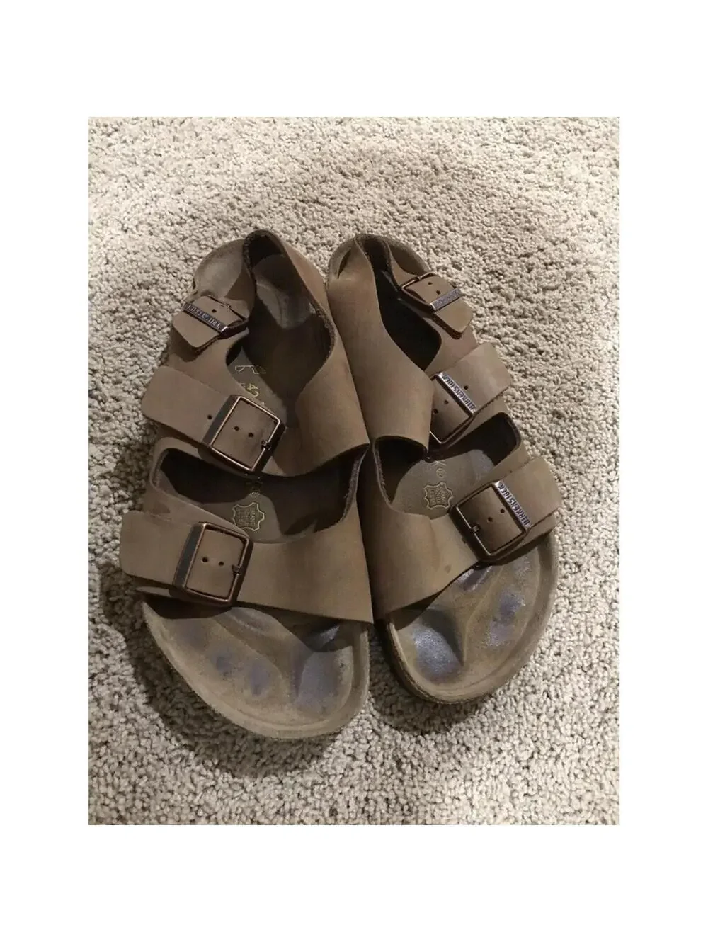 Birkenstock’s EU 42 Milano Brown US Ladies 11 Mens 9 Regular Fit sandals shoes